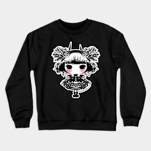 whimsical cute girl illustration Crewneck Sweatshirt